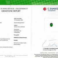 4.18 Ct. Emerald from Zambia Scan Report
