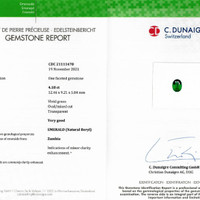 4.18 Ct. Emerald from Zambia Scan Report