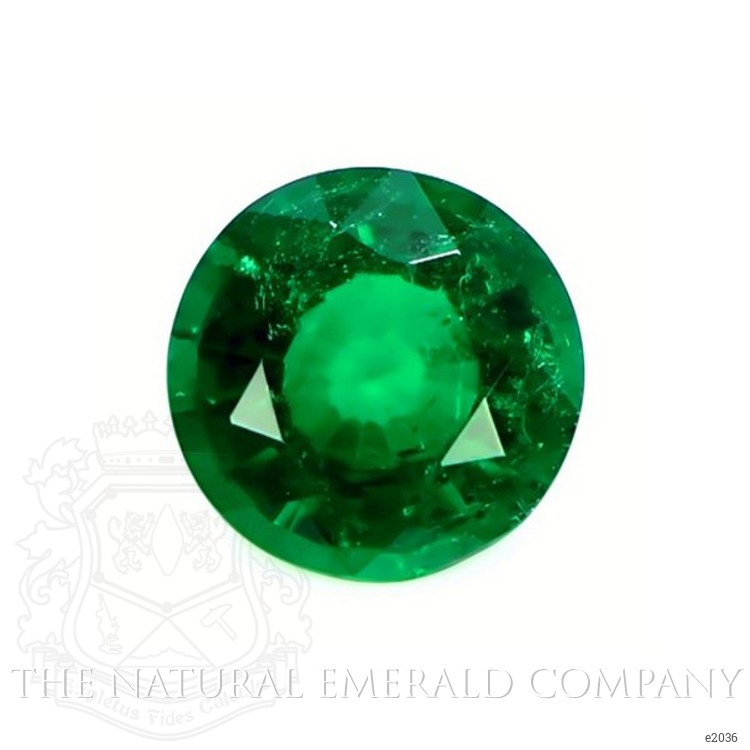 Three Stone Emerald Ring 0.85 Ct., 18K White Gold
