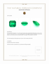 1.31 Ct. Emerald from Colombia Appraisal