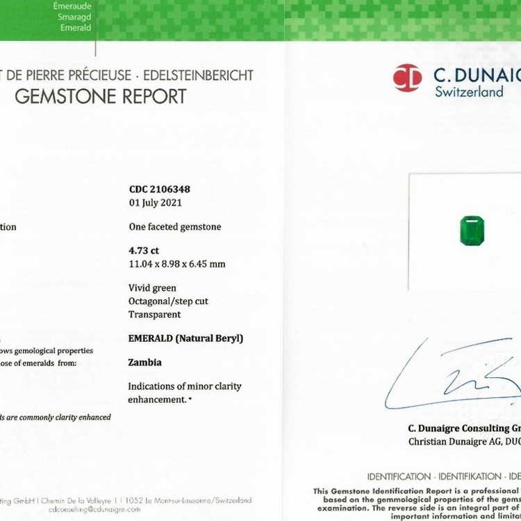 4.73 Ct. Emerald from Zambia