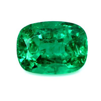 Pave Emerald Ring 2.96 Ct., 18K White Gold Combination Stone