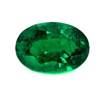 Solitaire Emerald Ring 4.85 Ct., 18K Yellow Gold Combination Stone