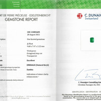 2.73 Ct. Emerald from Zambia Scan Report