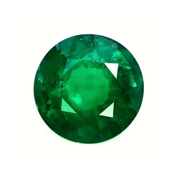 密镶 Emerald 项链 4.22 Ct., 18K 黄金