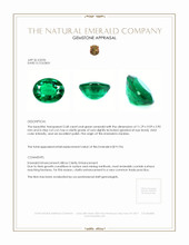 3.68 Ct. Emerald from Zambia Appraisal
