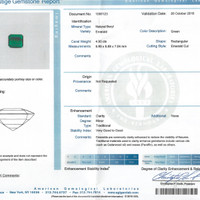 4.90 Ct. Emerald from Zambia Scan Report