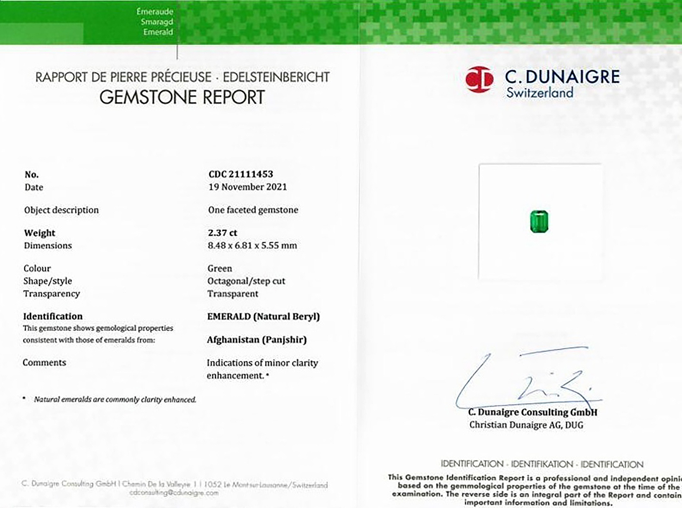 2.37 Ct. Emerald from Afghanistan