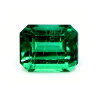 Bezel Emerald Ring 2.37 Ct., 18K Yellow Gold Combination Stone