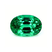 Solitaire Emerald Ring 1.66 Ct., 18K White Gold Combination Stone