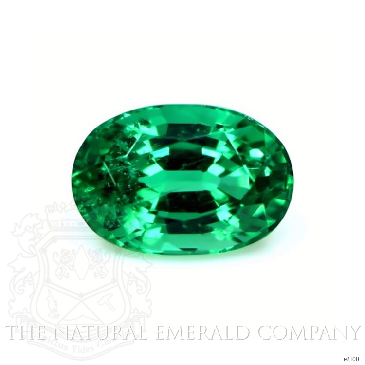 Three Stone Emerald Ring 1.66 Ct., 18K White Gold