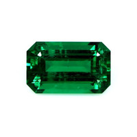 Side Stones Emerald Ring 3.16 Ct., 18K White Gold Combination Stone