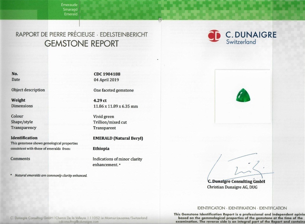 4.29 Ct. Emerald from Ethiopia