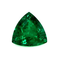 Pave Emerald Pendant 4.29 Ct., 18K White Gold Combination Stone