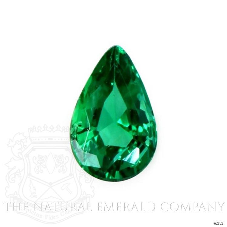 Solitaire Emerald Pendant 0.16 Ct., 18K Yellow Gold
