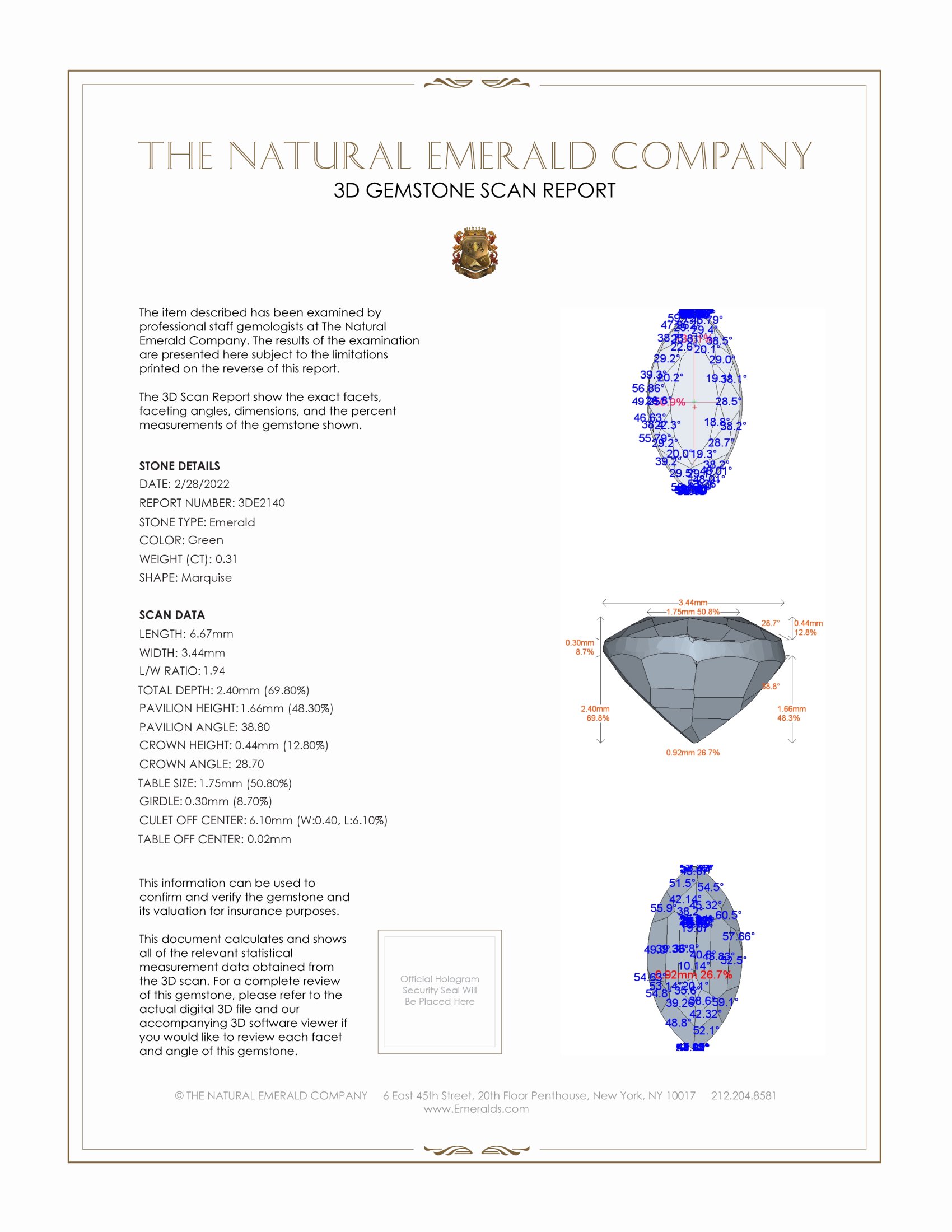 0.31 Ct. Emerald from Zambia