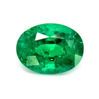 Wedding Set Emerald Ring 1.22 Ct., 18K White Gold Combination Stone
