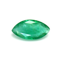 Emerald Ring 0.48 Ct., 18K White Gold Combination Stone
