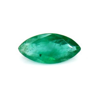 Pave Emerald Pendant 0.48 Ct., 18K White Gold Combination Stone