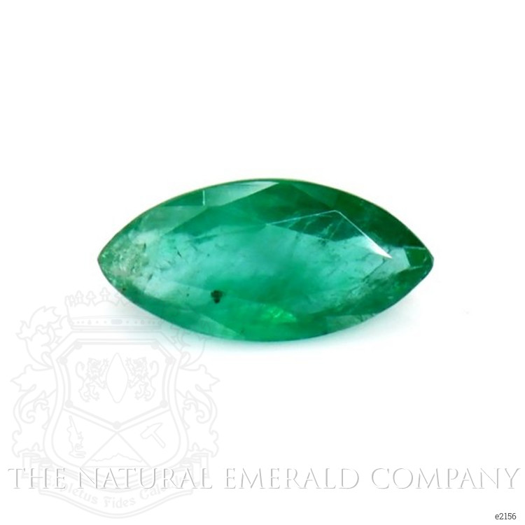 Pave Emerald Pendant 0.48 Ct., 18K White Gold