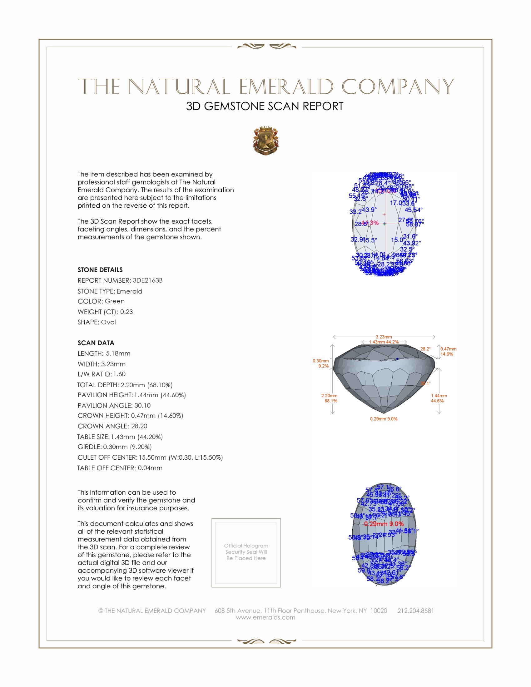 0.23 Ct. Emerald from Zambia