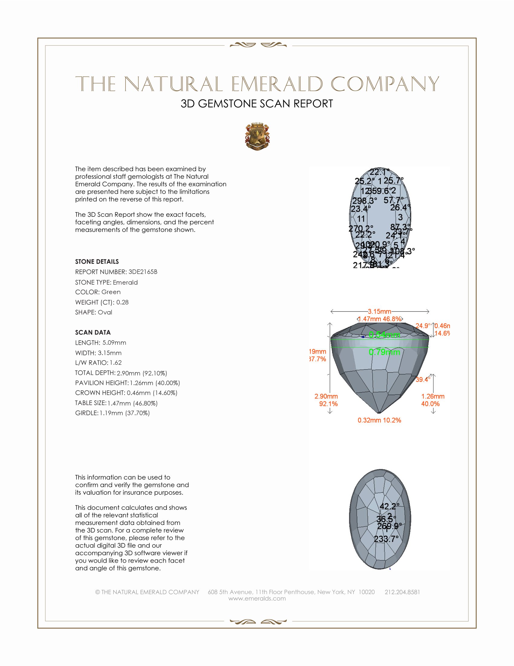 0.28 Ct. Emerald from Zambia