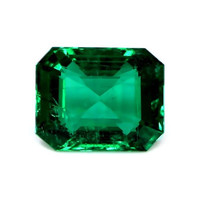 Three Stone Emerald Ring 3.51 Ct., 18K Yellow Gold Combination Stone