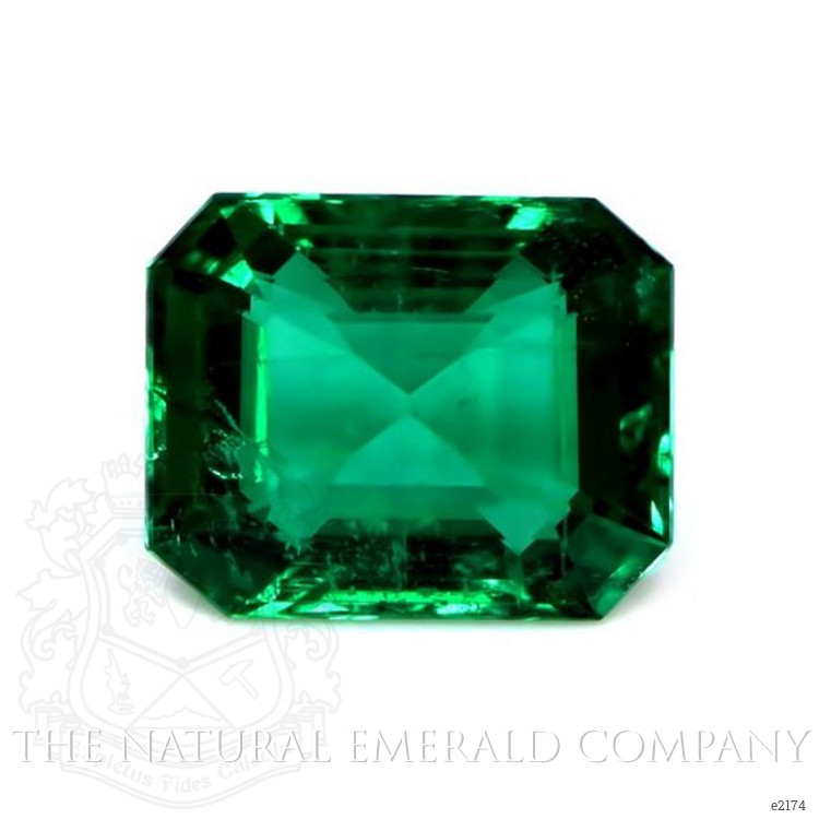 Three Stone Emerald Ring 3.51 Ct., 18K White Gold