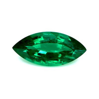 Solitaire Emerald Necklace 1.17 Ct., 18K White Gold Combination Stone