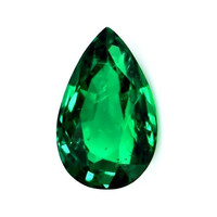  Emerald Pendant 1.36 Ct. 18K White Gold Combination Stone