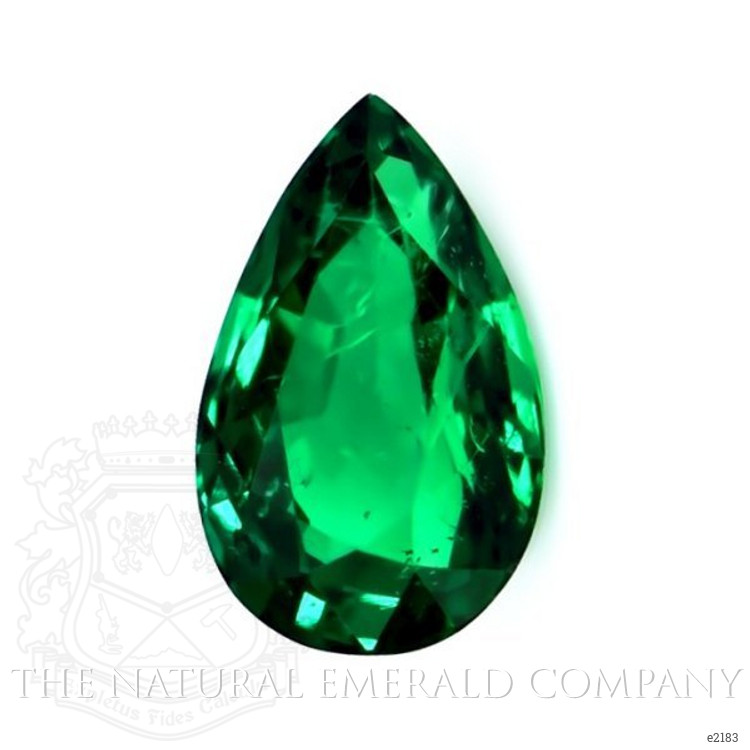 Three Stone Emerald Ring 1.36 Ct., 18K White Gold