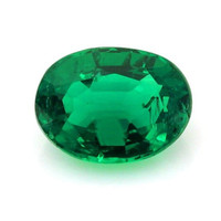  Emerald Ring 0.76 Ct., 18K Yellow Gold Combination Stone