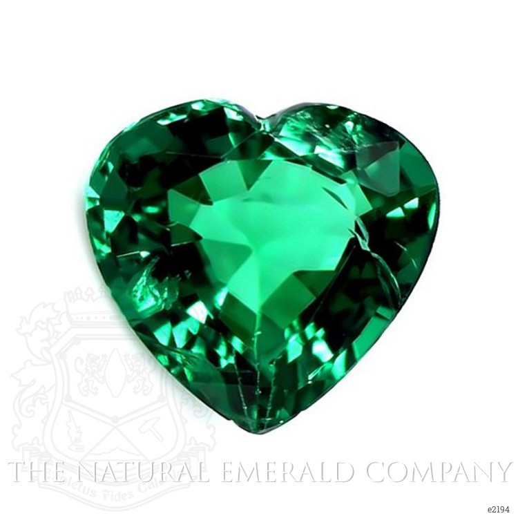 Pave Emerald Pendant 1.67 Ct., 18K White Gold