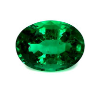 Halo Emerald Necklace 4.26 Ct., 18K White Gold Combination Stone