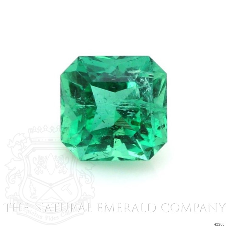 Bezel Emerald Ring 1.09 Ct., 18K White Gold