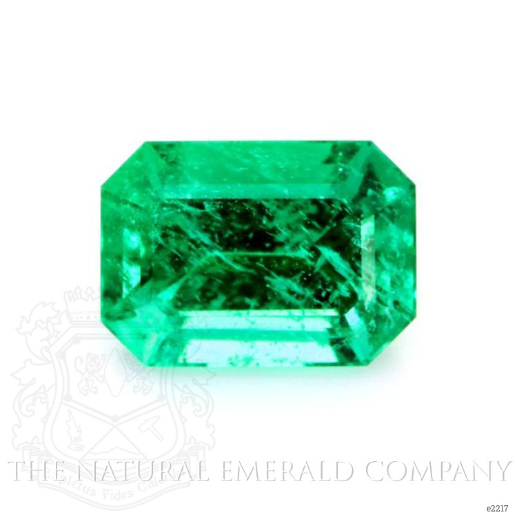 Bezel Emerald Ring 1.03 Ct., 18K White Gold