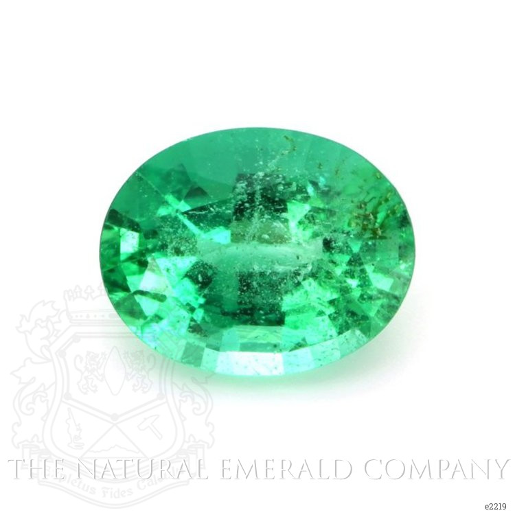 Pave Emerald Ring 1.65 Ct., 18K White Gold
