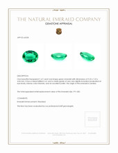 1.67 Ct. Emerald from Zambia Appraisal