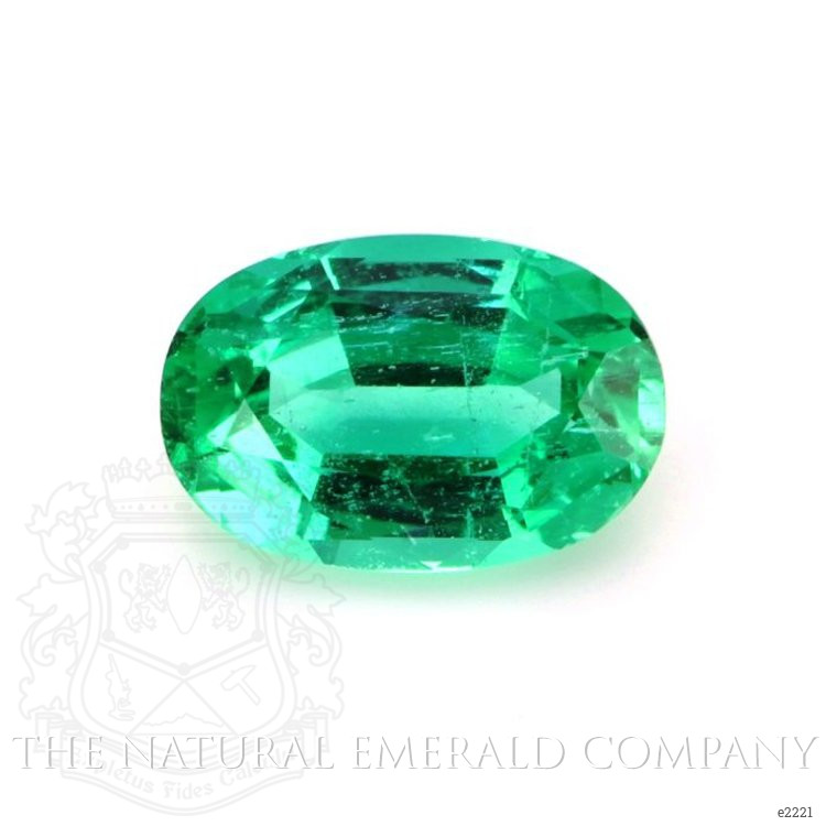 Three Stone Emerald Ring 1.11 Ct., 18K White Gold