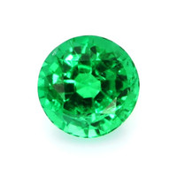 Three Stone Emerald Ring 1.05 Ct., 18K Yellow Gold Combination Stone