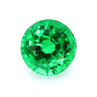 Bezel Emerald Ring 1.05 Ct., 18K White Gold Combination Stone