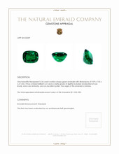 2.26 Ct. Emerald from Zambia Appraisal