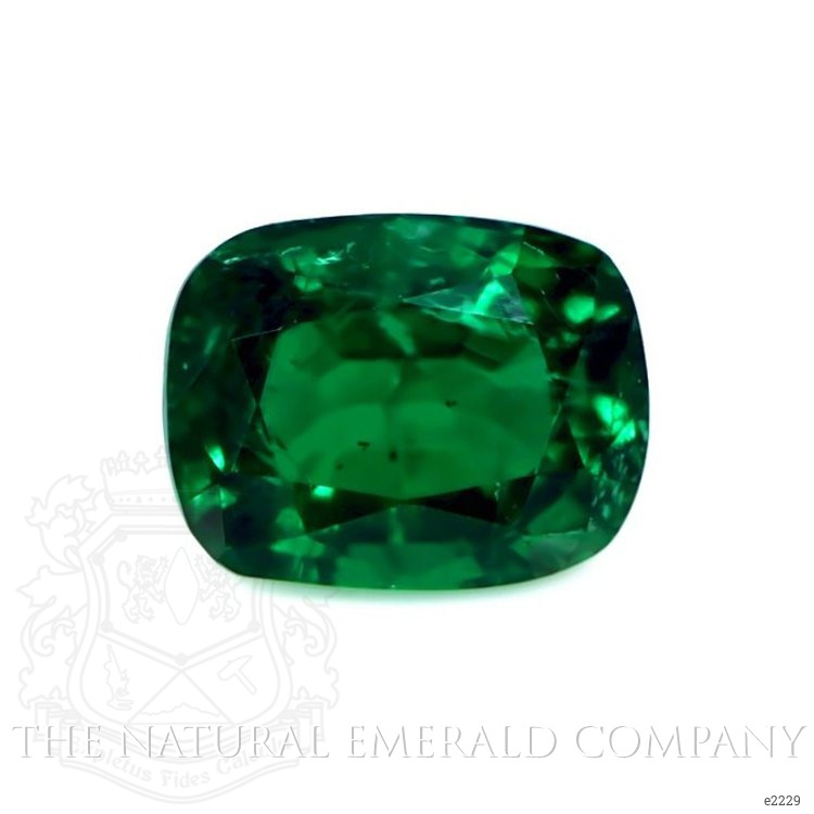 Antique Style Emerald Ring 2.26 Ct., 18K White Gold