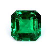 Pave Emerald Ring 2.77 Ct., 18K White Gold Combination Stone
