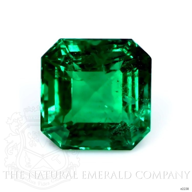 Pave Emerald Ring 2.77 Ct., 18K White Gold