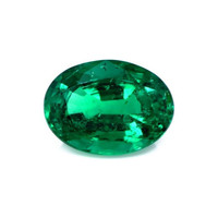 Solitaire Emerald Ring 7.56 Ct., 18K Yellow Gold Combination Stone