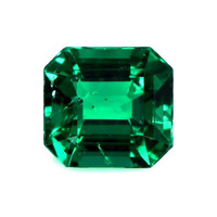 Three Stone Emerald Ring 2.94 Ct., 18K White Gold Combination Stone