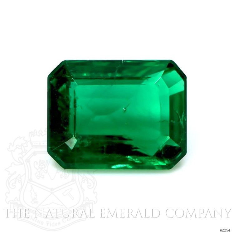 Side Stones Emerald Ring 2.59 Ct., 18K White Gold