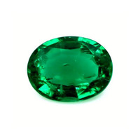 Bezel Emerald Ring 2.23 Ct., 18K White Gold Combination Stone