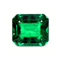  Emerald Ring 2.86 Ct. 18K Yellow Gold Combination Stone